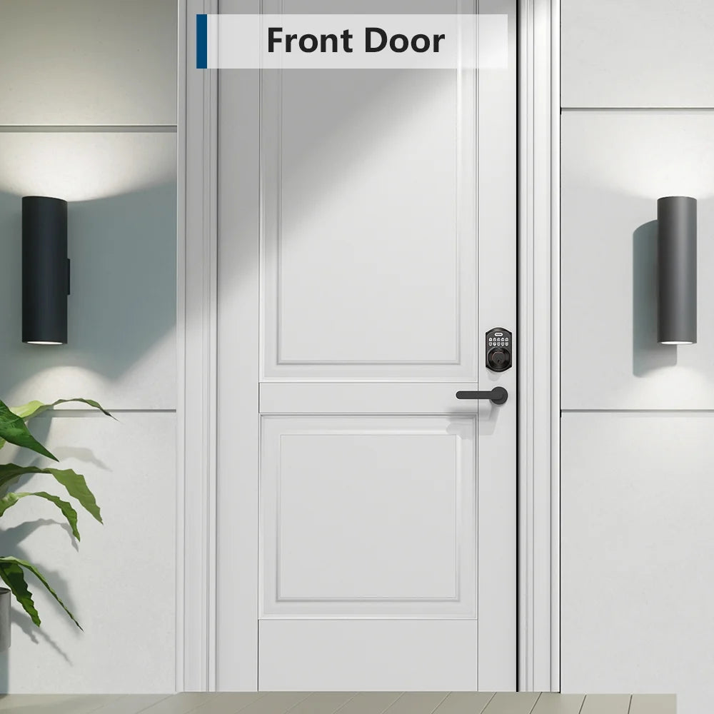 Keyless Entry Smart Lock, Fingerprint and Keypad Electronic Deadbolt for Front Door, Easy Installation in Oil Rubbed Bronze Finish