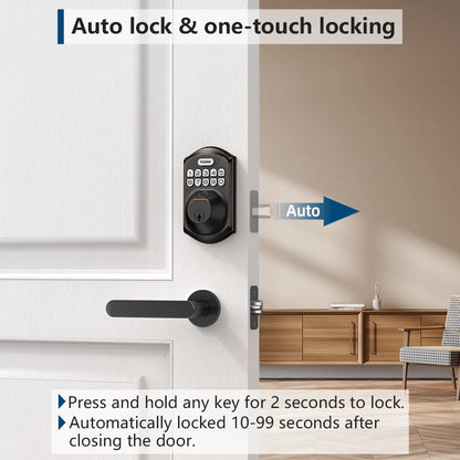 Keyless Entry Smart Lock, Fingerprint and Keypad Electronic Deadbolt for Front Door, Easy Installation in Oil Rubbed Bronze Finish