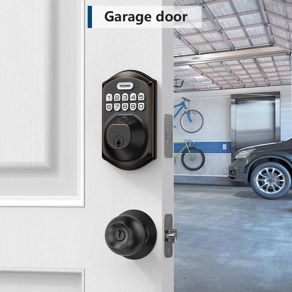 Keyless Entry Smart Lock, Fingerprint and Keypad Electronic Deadbolt for Front Door, Easy Installation in Oil Rubbed Bronze Finish