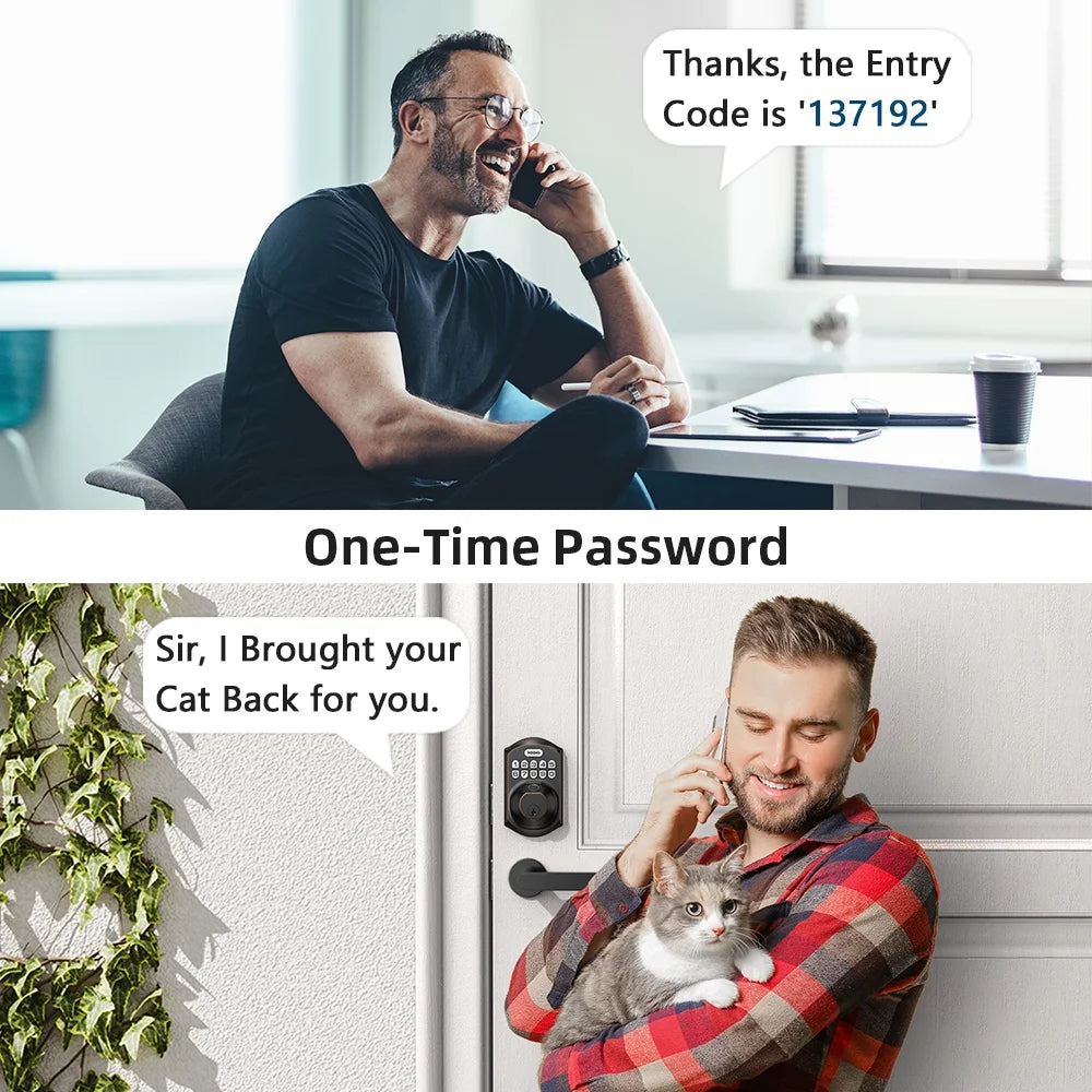 Keyless Entry Smart Lock, Fingerprint and Keypad Electronic Deadbolt for Front Door, Easy Installation in Oil Rubbed Bronze Finish